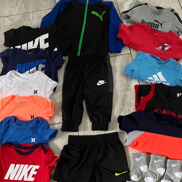 NIKE/ ADIDAS/ HURLEY Baby Boy Activewear Variety Pack | 0-18 Months - Picture 3 of 9